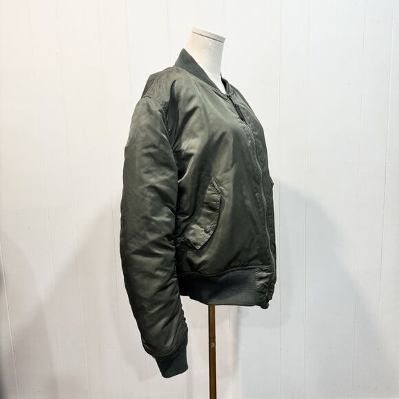 VTG Alpha Industries MA-1 Bomber Jacket Men's L Flyer's Intermediate Reversible - Picture 4 of 13